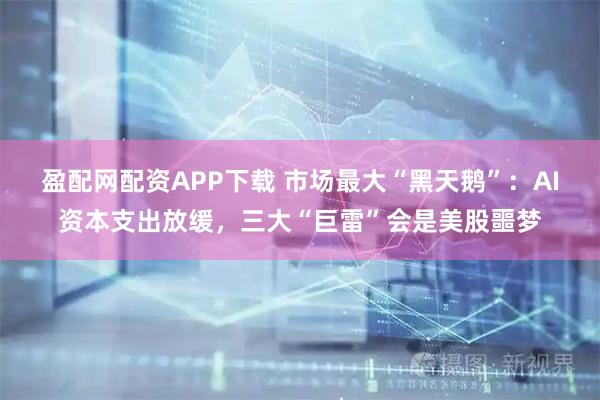 盈配网配资APP下载 市场最大“黑天鹅”：AI资本支出放缓，三大“巨雷”会是美股噩梦