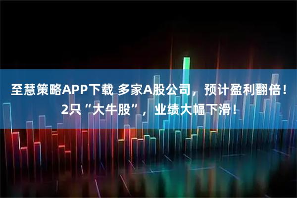 至慧策略APP下载 多家A股公司，预计盈利翻倍！2只“大牛股”，业绩大幅下滑！